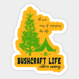 bushcraft live outdoor camping Sticker